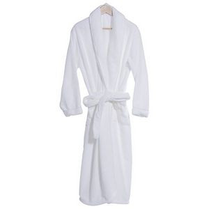 Coral Plush Robe w/Trim