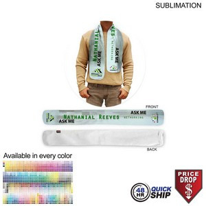 48 Hr Quick Ship - Ultra Soft and Smooth Microfleece Scarf, 6x50, Sublimated Edge to Edge 1 side