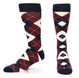 Stock ready Argyle premium dress Socks w/ Custom embroidered logo, 200 needles