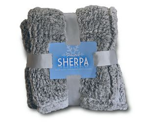 FROSTED SHERPA BLANKET GRAY (50"x 60") FROSTED SHERPA BLANKET GRAY (50"x 60"