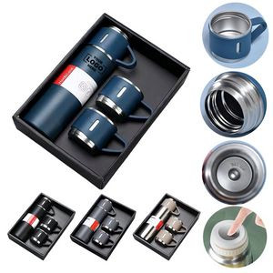 Stainless Steel Vacuum Flask Tote Bag Gift Box Set