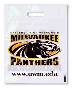 1.75 Mil Fold Over Die Cut Handle Bag (12"x15")