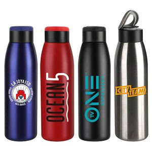40 oz. Stainless Steel Vacuum Insulated Thermos Bottle w/ Lid, Handle, & Built-in Straw