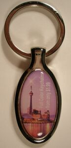 High Quality Zinc Alloy Keychain w/Full Color Dome