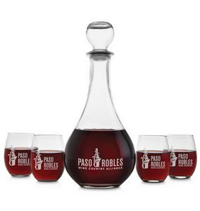 5 Piece Loto Carafe Set - Etched