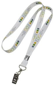 1/2" Dye-Sublimation Full Color Lanyard w/Bulldog Clip