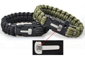 Outdoor Multifuntional Survival Bracelets w/Fire-stone