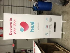 24" Original Silver Retractable Banner Stand