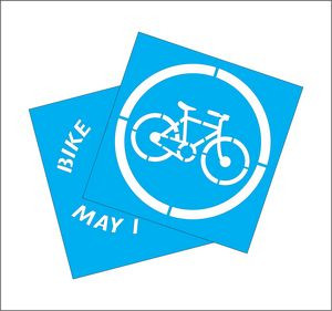 Bike To Work Week Sidewalk Stencil Kit