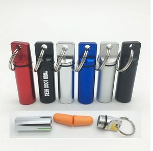 Pill Box Earplugs Hold Aluminum Bottles Keychain