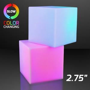 2.75" Light Deco Cube w/ Color Change LEDs - BLANK