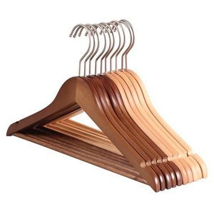 Non-Slip Solid Wood Hangers