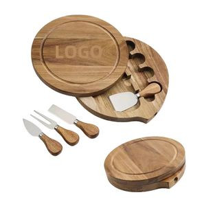 Round Pizza Plate Knife And Fork Set