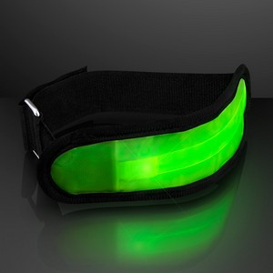 Light Up Neon Green LED Arm Band for Night Runs