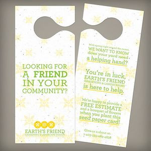Double-Sided Seed Paper Door Knockers