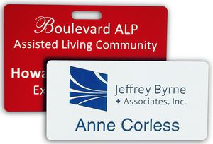 Plastic Engraved Name Badge (3"x2")