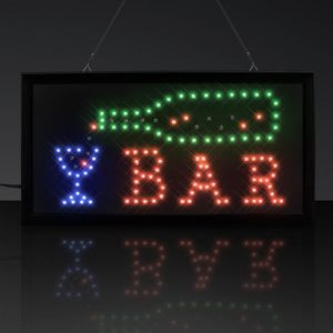 LED Light Up BAR Sign, Plug-In Moving Lights - BLANK