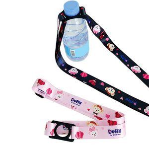 Silicone Beverage Bottle Lanyard w/Adjustable Strap