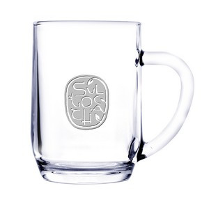 19¼ Oz. Glass Beer Mug (Deep Etch)