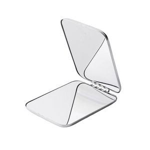 Rectangle Stainless Steel Foldable Compact Makeup Mirror