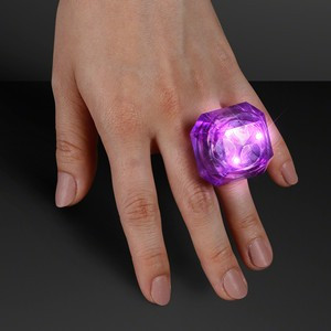 Huge Purple Gem Lighted Rings