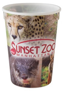 12 Oz. Classic Smooth Walled Plastic Stadium Cup w/our RealColor Imprint