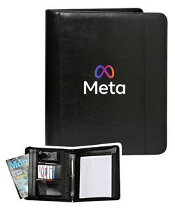 Union Printed Deluxe 3-Ring Zippered Portfolios with Full Color Print