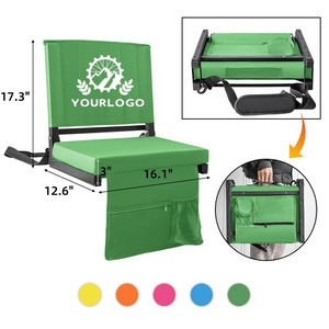 Custom Foldable Stadium Seat with Backrest and Shoulder Strap