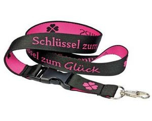 Custom 3/4" Detachable Woven Lanyards w/ Buckle Release