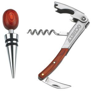 The Contemporary Wine Set - Stainless/Rosewood
