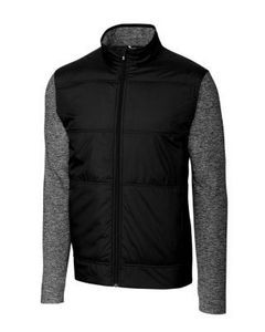 Cutter & Buck Stealth Hybrid Quilted Mens Big and Tall Full Zip Windbreaker Jacket