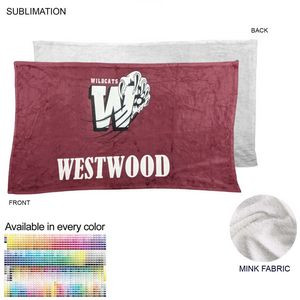 Plush and Cozy Mink Flannel Fleece Blanket, 30x60, Sublimated Edge to Edge 1 side