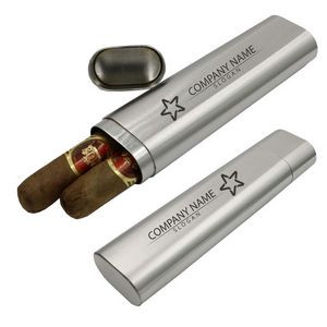 Metal Travel Cigar Tube Case