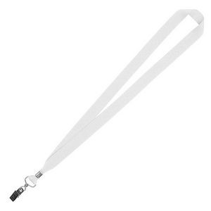 3/4" Eco Friendly rPET Lanyard w/ Bulldog Clip