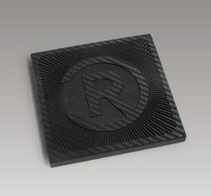 Square Carbon Fiber-Texture Coaster