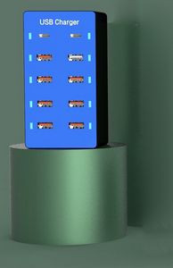 10 Port High Speed Charger 2 Type-C 8 USB