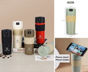 13Oz/400ml Smart LED Water Bottle Vacuum Insulated Bottle Thermal Cup W/ Digital Temperature Display