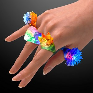 Soft Assorted Blinking Ring - BLANK