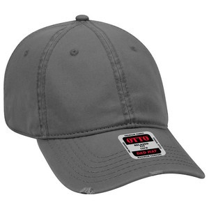 OTTO Garment Washed Superior Cotton Twill Distressed Visor 6 Panel Low Profile Dad Hat