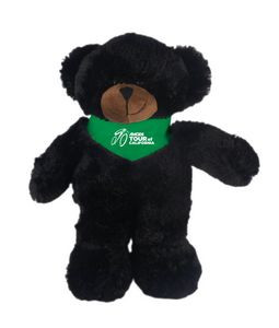 Soft Plush Stuffed Black Bear with Bandana