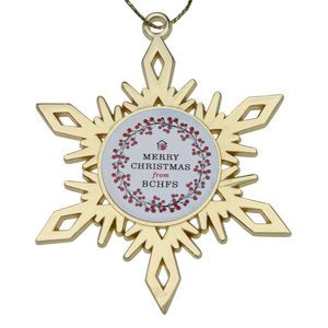 Gold Snowflake Holiday Ornament