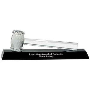 Crystal Gavel on Black Base Award