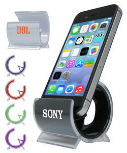 Union Printed - Rounded Cell Phone Stand with 1-Color Logo