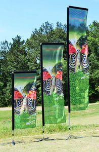 Wing Flag 13' "T-Flag Rectangular" Kit, Double Sided Print