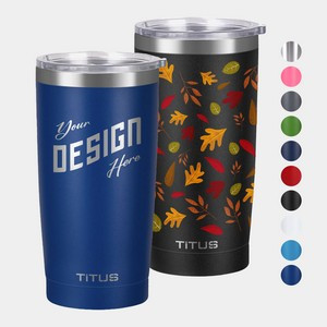 Premium 20 oz TiTUS® Double Wall Stainless Steel Insulated Tumbler