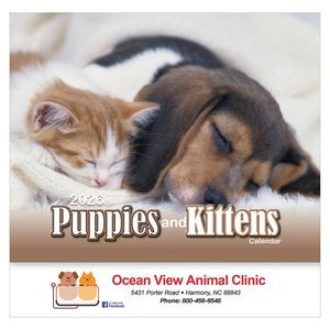 Puppies & Kittens Wall Calendar: 2025 Stapled