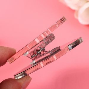 Transparent Chip Shaped Acrylic Album Memo Clip Bag Binder Sealing Clip Food Bag Clamp - Two Sides