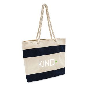 Canvas Boat Tote with Rope Handles - 18"x13"x6.6"