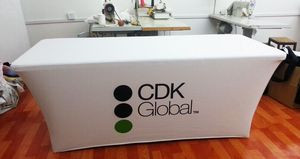 8' Stretch Fit Fully Printed Tablecloth