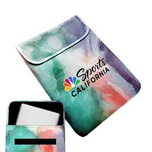 Custom Printed Neoprene Laptop Sleeve w/Velcro Flap Cover